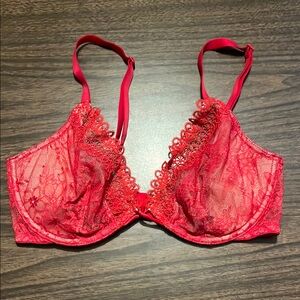 Victoria’s Secret 34D Red Lace Very Sexy Unlined Bra